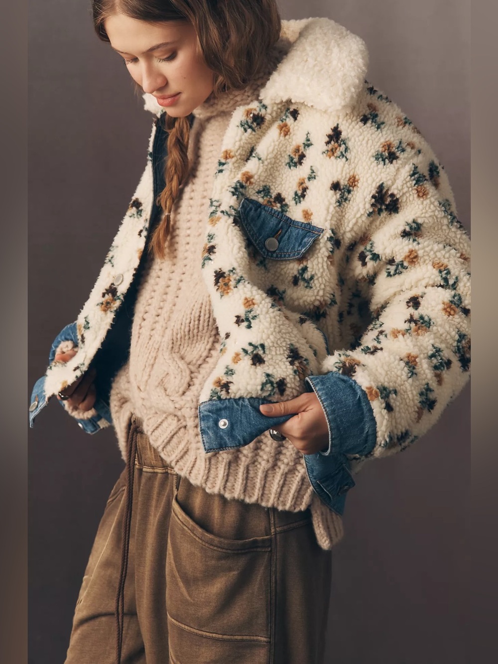NWT Anthropologie BLANKNYC License To Chill Sherpa Fleece Jacket